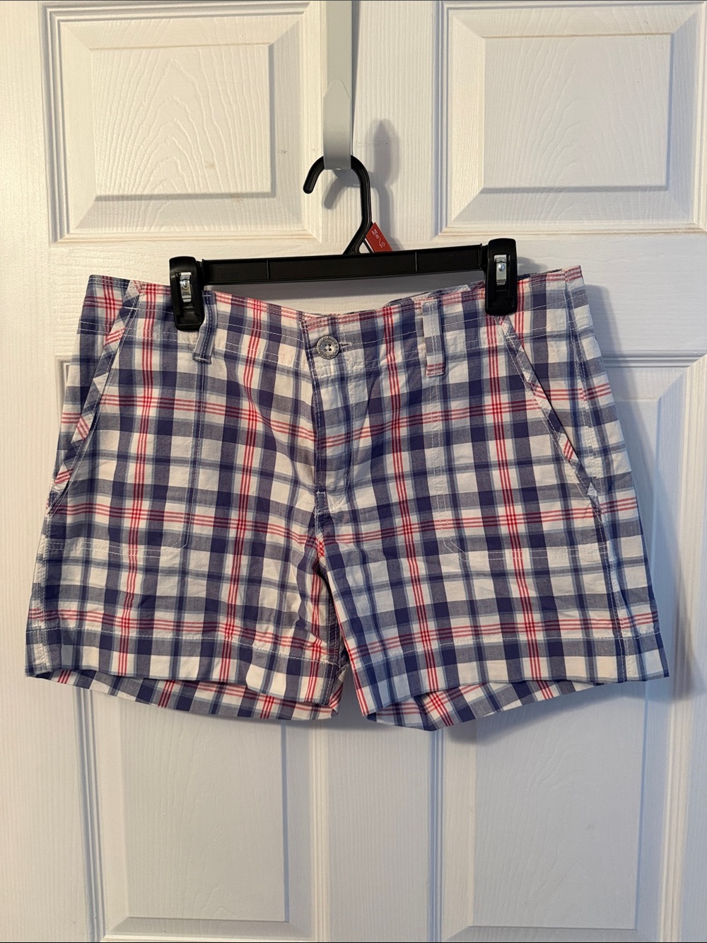 Levi's Women's Plaid Cotton Shorts - Blue, Red & White